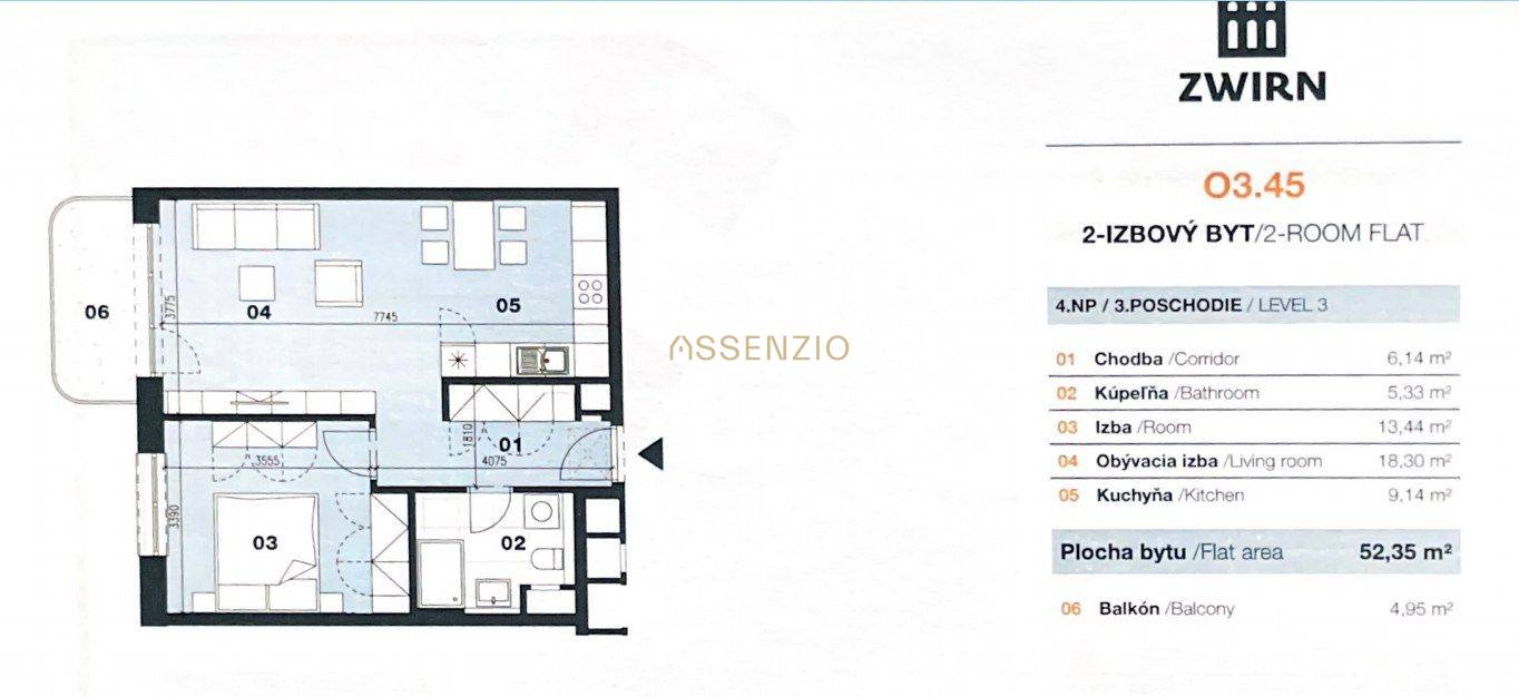 Sale One bedroom apartment, One bedroom apartment, Košická, Bratislava